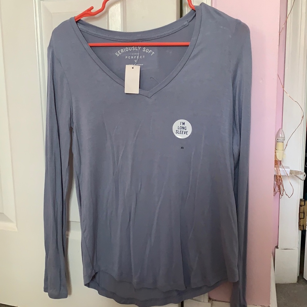 blue v neck